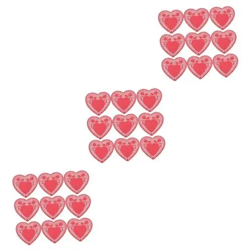 Produktbild: BESTonZON 300 Blatt Liebe Saugfähiges Papier Spitzenpapier Kuchendeckchen Tellerdeckchen Spitzendeckchen Papier Herz Papierdeckchen Spitzendeckchen Aus Papier Weiß Tortenspitze Aushöhlen
