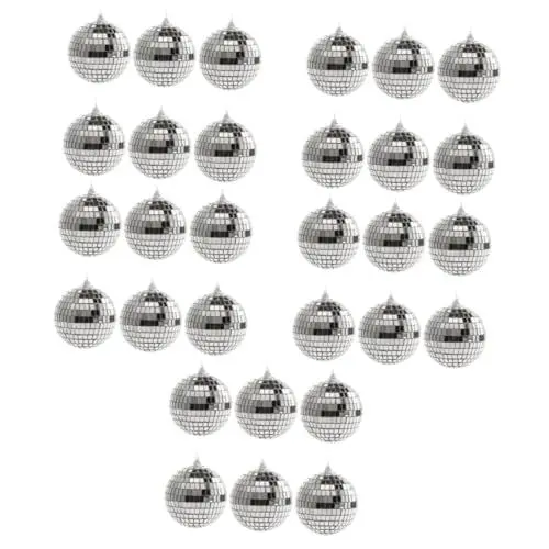 Produktbild: BESTonZON 30 Stk Disco-Spiegelkugel Disco-Kugel-Kuchenaufsatz Party-Disco-Kugeln Disco-Glitzer weihnachtsdeko christmas decorations Kuchen dekorative Discokugeln kleine Discokugeln Schaum