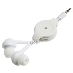 Produktbild: BESTonZON Ohrhörer Einziehbar In-Ear-kopfhörer 3 5-mm-Klinkenstecker Mini-größe Für Mp3-player Cd-Player Weiß
