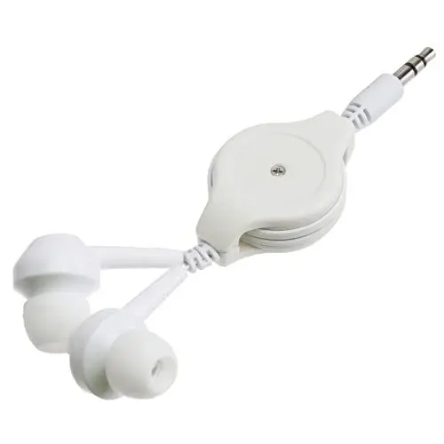 Produktbild: BESTonZON Ohrhörer Einziehbar In-Ear-kopfhörer 3 5-mm-Klinkenstecker Mini-größe Für Mp3-player Cd-Player Weiß