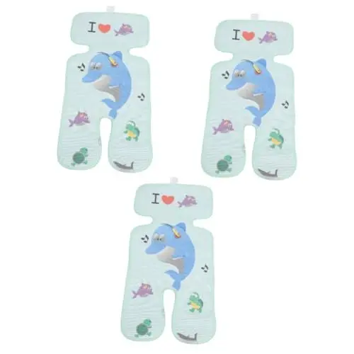 Produktbild: BESTonZON 3St Babymatte Eismatte für Babysitze Esszimmerstuhl-Kinderwageneinlage Babykissen für Kindersitz babywagen Autositz für den Babysitz fürs