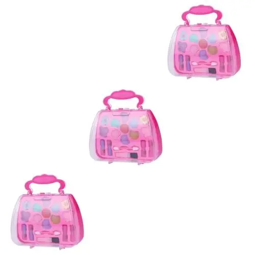 Produktbild: BESTonZON 3St Schminkkasten Kinder schminkkoffer Kinder schminkset Kinder schminken Set Kinder Make-up-Set für Mädchen Make-up-Kit vorgeben Schminkkoffer für Kinder Make-up-Koffer für Kinder