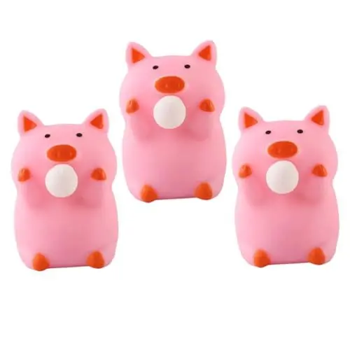 Produktbild: BESTonZON 3St Schweinchen zum Stressabbau Spielzeug für Kinder kinderspielzeug funnytoys Glowing Toy Schweinequetschspielzeug - Tier Statue weiches Prise Musik Geschenk Rosa