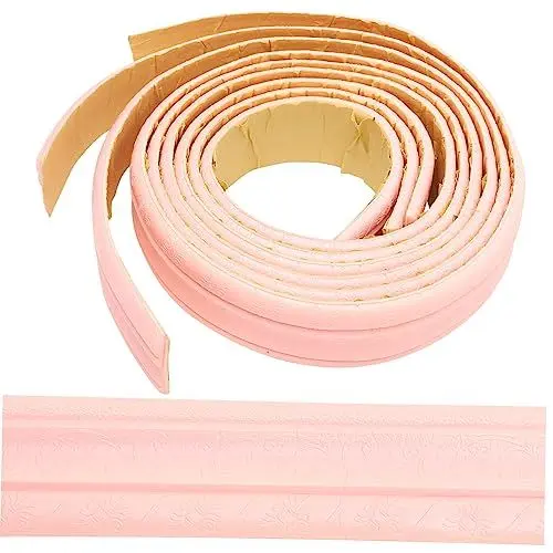 Produktbild: BESTonZON Selbstklebende Tapetenbordürenstreifen 3d-klebe-dekorationswandlinien Selbstklebende Sockelleiste für Küchen- und Badezimmerdekor