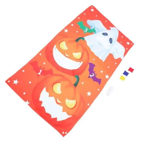 Produktbild: BESTonZON 3 Sätze Halloween-Banner Partyspiel-Foto-Requisiten Kinder Sitzsäcke The Hallow Halloween mitgebsel Flagge Spielbanner werfen Kinder werfen spielbanner draussen Sandsack schmücken
