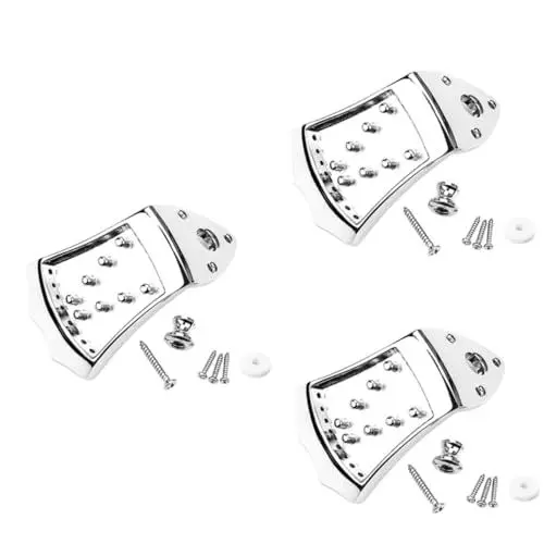 Produktbild: BESTonZON 3 Sätze Saitenbrücke Volksinstrument Saitenhalter Ersatz Metall Saitenhalter Upgrade Klassisches Design Mandoline Saitenhalter Metall Mandoline Stabiler Saitenhalter Ton