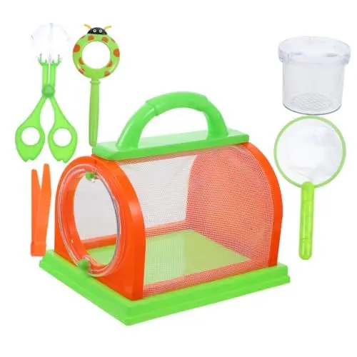 Produktbild: BESTonZON 3 Sets Insektenkäfig Beobachtungsbox Insektenkäfig Für Kinder Outdoor-Spielzeug Für Kinder Schaufel-Set Oder Kinderpinzette Beobachtungskäfig Insektenfass Insektenfang-Set