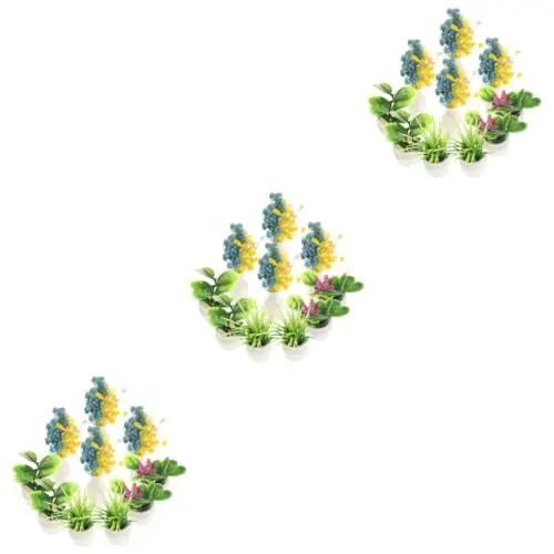 Produktbild: BESTonZON 3 Sets Mini-Blumentopf-Modell Miniatur-Sukkulenten-Topf Mikro-Miniatur-Puppenhaus- Mini-Kunstpflanzen Topfpflanzen Künstliche Deko-Pflanzen Für Kinder Mini-Topfpflanze