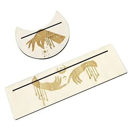 Produktbild: BESTonZON Orakelkarten 3 Sets Tarot Kartenhalter Ausstellungsregale Ausstellungsregal Ornament Ausstellungsständer Tarot Altar Wahrsagungszubehör Schmucktablett Holzbesatz Tarotkarten