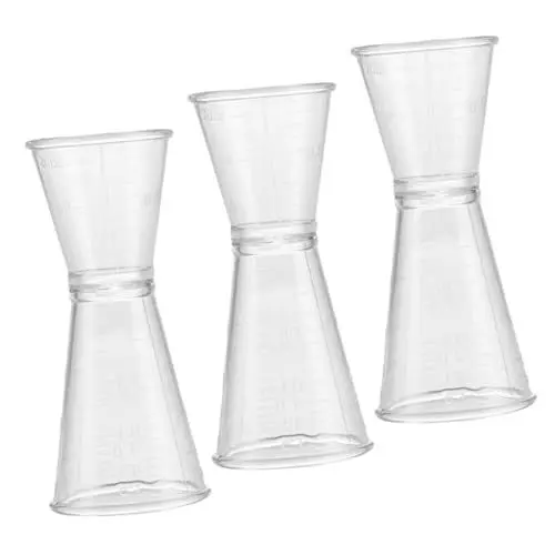 Produktbild: BESTonZON 3 Stück Kunststoff Messbecher Mit Enden Messgerät Martini Messbecher Barkeeper Messbecher Messbecher Shaker Schnapsglas Messbecher Werkzeuge Kunststoff Wiederverwendbar