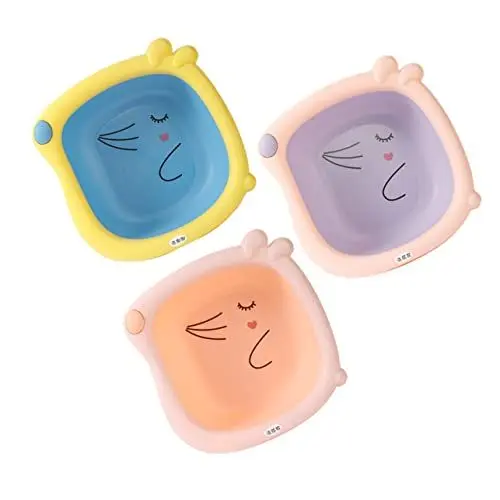Produktbild: BESTonZON 3 Teiliges Waschbecken Cartoon Babywanne Kinderbadewanne Babywaschbecken Faltbares Waschbecken Säuglingsgesichtsbadewanne Waschbecken Für Babybecken Für Kinder