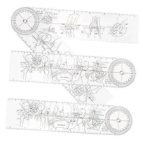 Produktbild: BESTonZON 3stücke Medizinischer Winkelmesser Wirbelsäulen Goniometer Lineal Kunststoff Gelenk Messwerkzeug Für Und Heimgebrauch