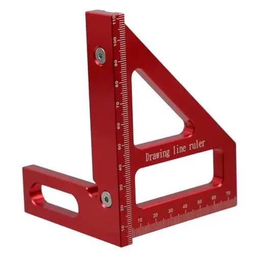 Produktbild: BESTonZON 45 90 Tischler Lineal Rechenschieber für Mathematik Dreieckslineal zum Zeichnen werkzeug Multi-Winkel-Messlineal Lineal für die Holzbearbeitung Fase Zollstock Schreiber 3d