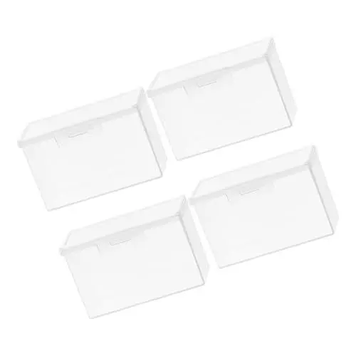 Produktbild: BESTonZON 4Er-Box für Karten Kartenbox Transparente Box Kartenorganizer Schachteln für Pokerkarten Klares Kartenetui Speicher für Sammelkarten Kartenetuis Plastik