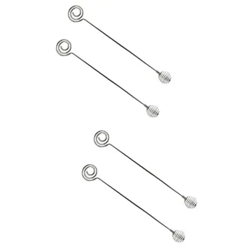 Produktbild: BESTonZON 4 Stück Cocktailrührer Aus Metall Rührer Für Cocktailgetränke Saft Rührstab Kaffee Rührstab Kaffeestock Dekorativer Rührstab -stick Pürierstab Creme Färben Rostfreier Stahl
