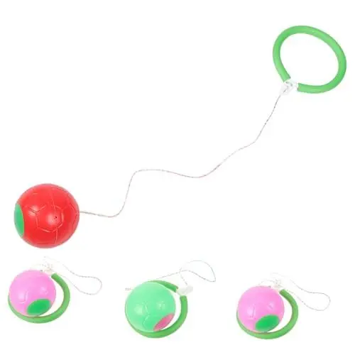 Produktbild: BESTonZON 4 Stück Einzelner Fußball Springender Ring Springseil Für Kinder Ballsprungspielzeug Überspringen Outdoor-spielspielzeug Für Kinder Knöchelsprungballspielzeug Flummi Fitnessgeräte