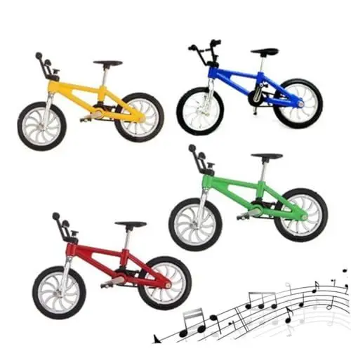 Produktbild: BESTonZON 4 Stück Finger Fahrrad Kleiner Finger Spielzeug Dirtbike Mini-Spielzeug Fingerscooter Mini-Bike-Modell Kleines Fahrrad Fahrradspielzeug Für Jungen Finger-Balance-Spielzeug
