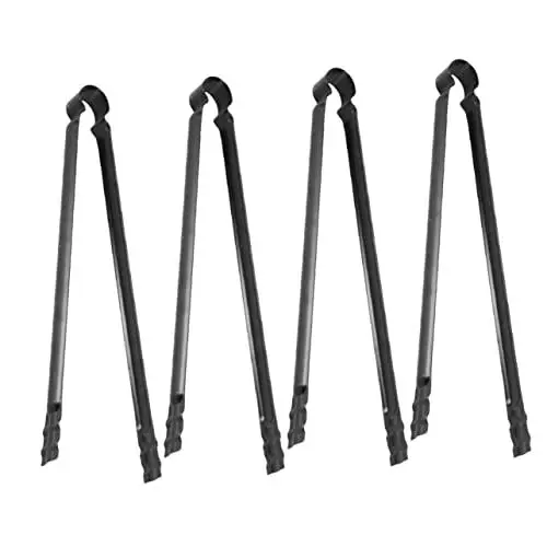 Produktbild: BESTonZON 4 Stück Grillzange Clipzange aus Metall Grillzubehör Essenszange Holzzange Metallschere Kaffeezubehör Kaminwerkzeug Werkzeuge für den Außenkamin Camping Holzkohleclip Italien Eisen