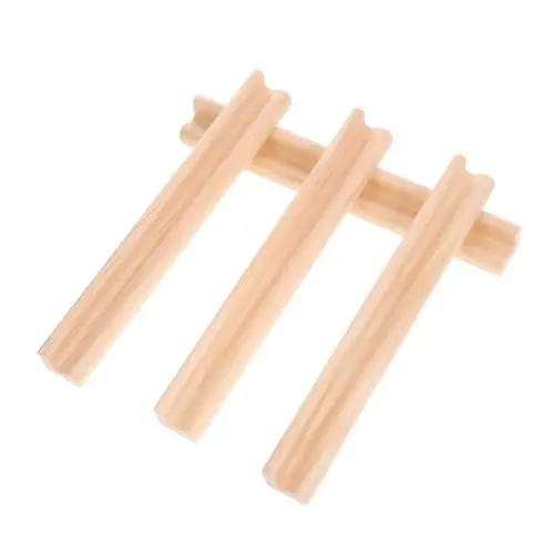 Produktbild: BESTonZON 4 Stück Halter anzeigen Inhaber Chinesische Mahjong-Fliesen Domino-Tabletts Dekor spielkartenhalter spielkartenständer Domino-Kartenspielständer Basen für Dominokarten hölzern