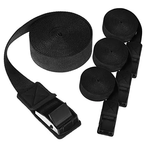 Produktbild: BESTonZON 4 Stück Kajakgurte Spanngurte mit Schnallen binden Straps Gepäckablage Gepäckbündelgurt Skibindungen das Dach Enger Gürtel Ausrüstungsgürtel Surfbrett Reisen Nylon
