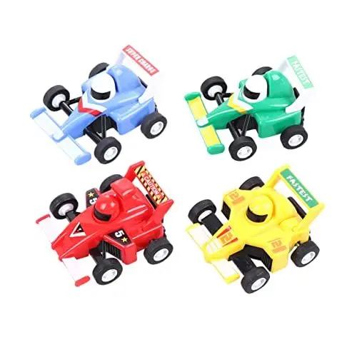 Produktbild: BESTonZON 4 Stück Kinder Ziehen Spielzeug Zurück Kart Rennwagen Rennwagen Spielzeug Mini Zurückziehen Spielzeug Mini Rennwagen
