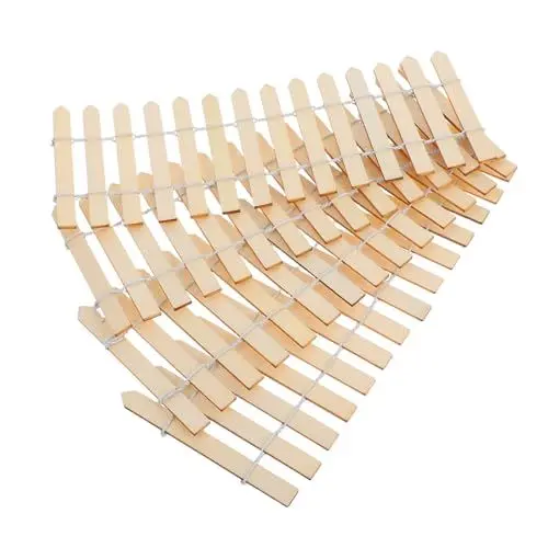 Produktbild: BESTonZON 4 Stück Miniature Holzzaun für Feengärten Dekorativer Gartenzaun Unbehandeltem für Kreative und Weihnachtsbaum Ornamente