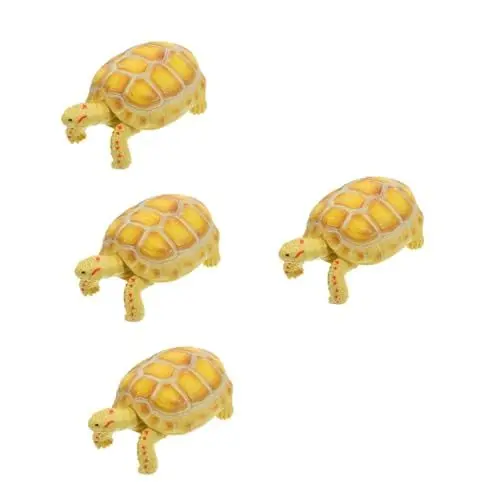 Produktbild: BESTonZON 4 Stück Schildkrötenmodell Spielzeuge Statue Landschildkröte Spielzeug Schildkrötenverzierung Schildkröten-skulptur Schildkrötenspielzeug Aus Kunststoff Tier Ornamente Plastik Kind
