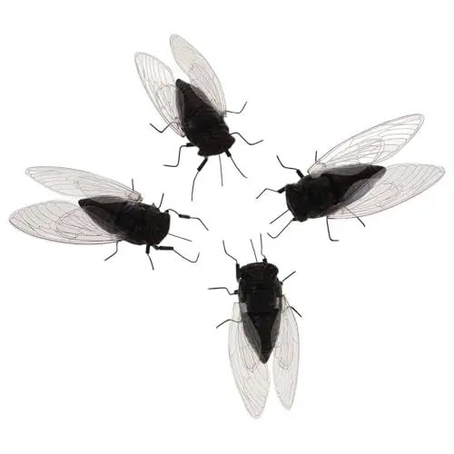 Produktbild: BESTonZON Spielzeug Desktop Zikade Ornament 4 Stücke Zikade Statue Decor Faux Zikade Dekoration