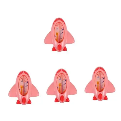 Produktbild: BESTonZON 4 Stück Wasserthermometer Babybadtemperatur Poolthermometer Badethermometer Für Babys Badezimmer-thermometer Badewannen-thermometer Cartoon-thermometer Pp Rosa
