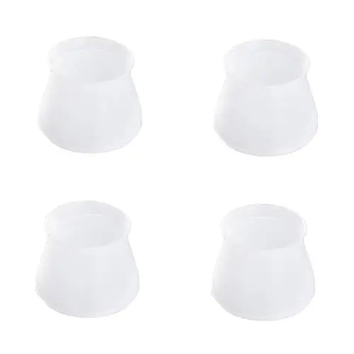 Produktbild: BESTonZON 4 Stück fußbodenschutzmatte gartenmöbel schutzhülle Stuhlbeinabdeckung Stuhlbeinsocken stuhlbein überzieher Möbelschutz stuhlbein socken Universal Stiefel Tischset Weiß