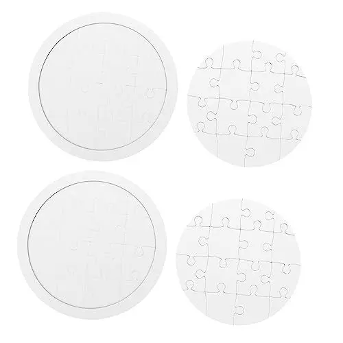 Produktbild: BESTonZON 4sätze Blanko-Puzzles Zum Ausmalen Für Junge Mädchen DIY-Puzzles Aus Papier Zeichen Und Kritzelbretter Malpuzzles Druckbare