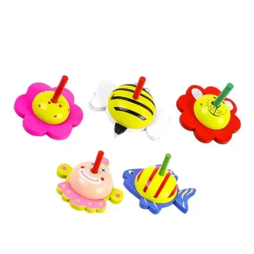 Produktbild: BESTonZON 5St Kreisel kinderspielzeug interaktives Spielzeug dekompression Spielzeug Kinder spielzeuge Fantasiespielzeug Gyroskop-Spielzeug unbelastetes Gyro-Spielzeug Top-Spielzeug hölzern