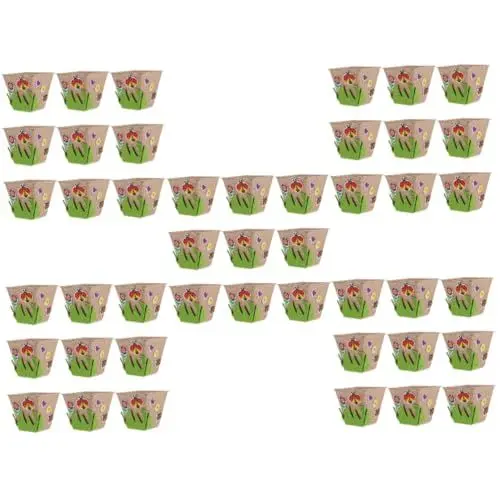 Produktbild: BESTonZON 5 Sätze Zellstoff-keimling-cup Diy Blumentopf Für Kinder Papierpflanzen Starter Bastelsets Für Kinder Pflanzbecher Aus Papier Selber Machen Gartenblumentöpfe Für Kinder Pflanztopf