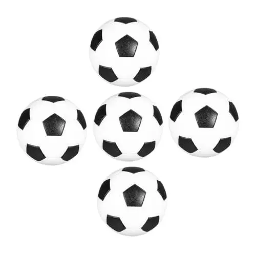 Produktbild: BESTonZON 5st Mini-tischfußball Tischfußballbälle Kickerball-ersatz Tischfußballspielbälle Tragbarer Kickertisch Zubehör Für Fußballspiele Tischfußballspiele Umweltfreundlicher Kunststoff