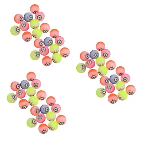 Produktbild: BESTonZON 60 STK Springende Augäpfel Halloween-Goodie-Bag-füller Gruselige Halloween-Requisite Leuchten in Der Dunklen Brille Kleine Hüpfbälle Halloween-Augen Partybedarf Hüpfender Ball Kind