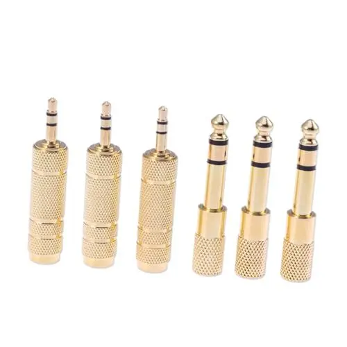 Produktbild: BESTonZON 6 1 Audio-Klinkenadapter headset adapter kopfhörer adapter headphone adapter audio adapter Stereo-Audio-Adapter Golden