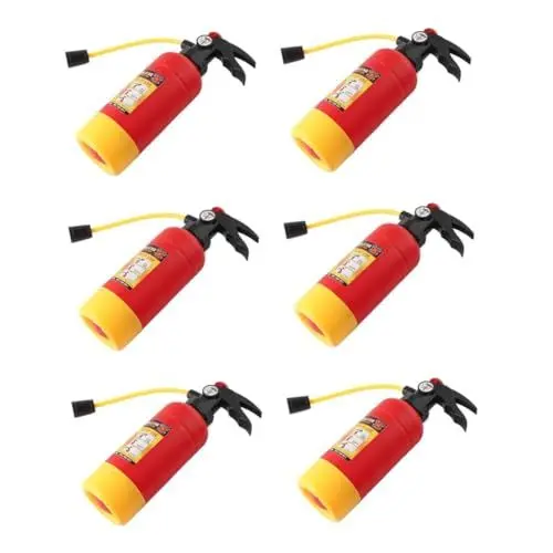 Produktbild: BESTonZON 6 STK Wasserspielzeug Strandspielzeug Für Kinder Tragbarer Hochstuhl Feuerlöscher Wasserpistolen Kinder Spielset Feuerwehrspielzeug Plastik Herausziehen Feuerwehrschlauch