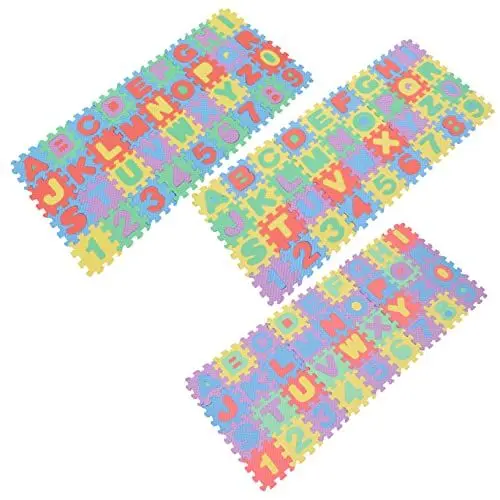 Produktbild: BESTonZON 6 Sätze Brief Krabbel Matte Schaumstoff-spielmatte Für Babys Zahlenspielzeug Zahlenpuzzlematte Spielmatte Für Kleinkinder Alphabet-Puzzle-Matte -Puzzle ABC-Puzzle-Matte Eva