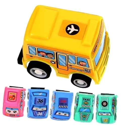 Produktbild: BESTonZON 6 Stück Mini Pull Back Spielzeugautos Für Lustige ägheitsfahrzeuge Im Baustellen Design Inkl Gelbe Spielzeugautos Und Abschleppwagen Ideales Frühes Lernspielzeug Für Jungen