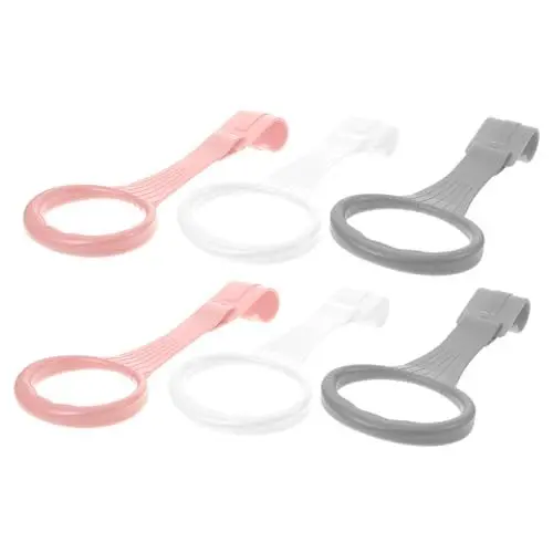 Produktbild: BESTonZON 6st Kinderbetttragetuch Ringe Zum Aufhängen An Der Krippe Zugringe Für Kleinkind-laufgitter Aufstellringe Für Babybetten Handzugringe -laufassistent-Ringe -zugring Plastik