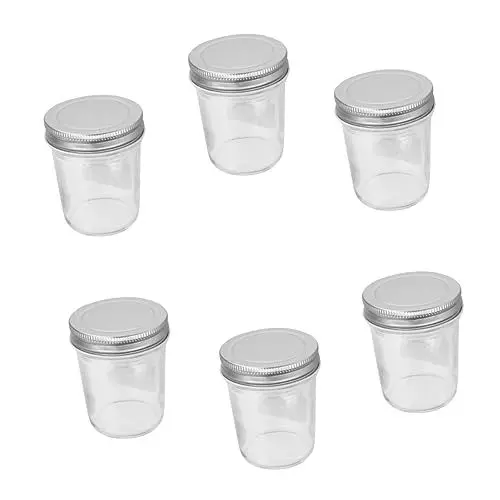 Produktbild: BESTonZON 6st Marmeladenglas Luftdichtes Glas Einmachgläser Mit Schraubdeckel Vorratsdose Für Honig Lebensmittelbehälter Aus Glas Vorratsbehälter Glas Marmeladendose Dosen- Küchenglas