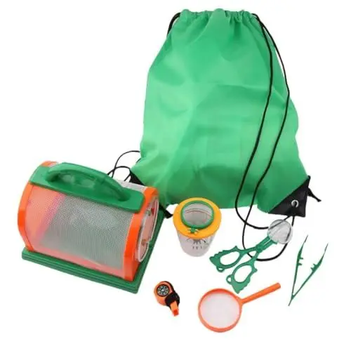 Produktbild: BESTonZON 7-Teiliges Set Insektenbeobachtungsset für Kinder Binoculars for ferngläser für Kinder lupenglas für Kinder Set Outdoor-Beobachtung Beobachtung von Wildinsekten Green