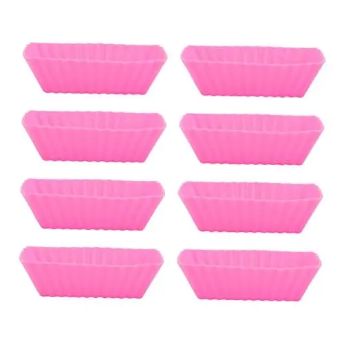 Produktbild: BESTonZON 8 Stk Silikonform Muffin Eckig Cupcake-backförmchen Aus Silikon Muffinformen Kuchenförmchen Aus Silikon Backen Aus Silikon Brownie Backform Silikon Zum Backen Kind Brot Tablett