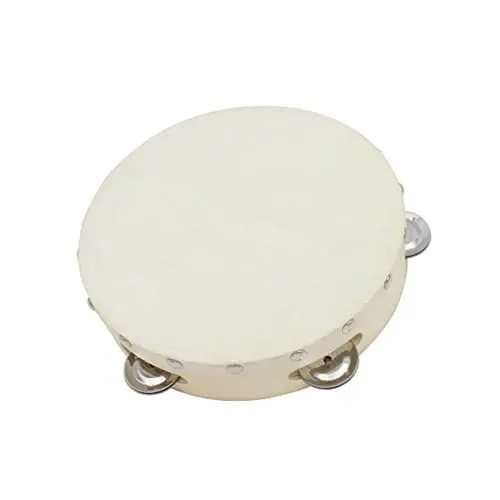 Produktbild: BESTonZON 8 einreihiges Tamburin musikinstrument tambourine percussion instrumente Trommelübungspad Tamburin Spielzeug Tamburin-Instrument Schlagzeug-Tamburin Schlaginstrumente Bambus