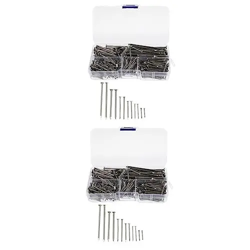 Produktbild: BESTonZON 920 Stk fremde Nägel Hardware-Nägel Hardware-Sortiment Nägel Nagelsortiment Nägel aus Edelstahl Perlmutt Nagelset Reißzwecke Baumstumpf Abstellgleis Rostfreier Stahl