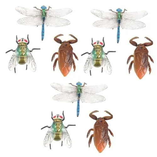 Produktbild: BESTonZON 9 STK Simulierte Insekten Garten Requisiten Stockspielzeug Lebendige Tierfigur Fliegendes Spielzeug Libellen-modellspielzeug Action Figur Lebensechte Libelle Plastik Kind