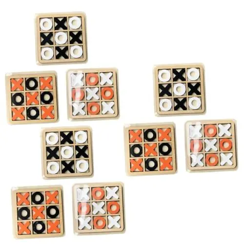 Produktbild: BESTonZON 9 Sätze -Toe 3D-Schach Tischdeko im Wohnzimmer Wohnzimmerdeko für den Tisch Brettspieltisch Zehe Brettspiel familienspiele Family Games Holzdekor Holzspiele Pappelsperrholz