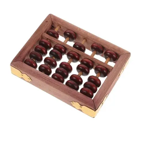 Produktbild: BESTonZON Abakus Spielzeug Mini Ornamente Kinder Zählwerkzeug Schulbedarf Lernen Zählen Mathematik Lernwerkzeug Zählrahmen Klassisches Mathe Spiel Aus Holz Berechnung