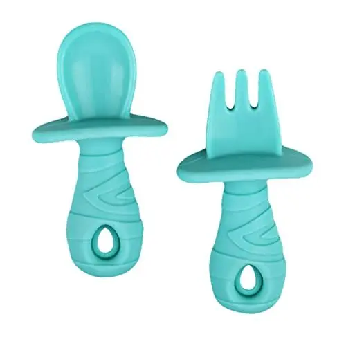 Produktbild: BESTonZON Ergonomisches Baby- - und Löffel-set Kinderbesteck Aus Silikon Sicher für Kleinkinder Wiederverwendbares Baby-besteck für Den Täglichen Gebrauch
