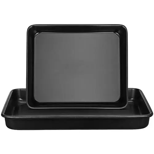 Produktbild: BESTonZON Backblech-Set Mit 2 Stück Backblech Aus Edelstahl Professionelles Backblech Hochglanzpoliert Und Rostfrei Leicht Zu Reinigen Und Spülmaschinenfest ()